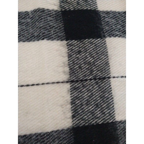 Vintage Made in Japan Rectangle Scarf Black Cream Plaid collectable fashion - Picture 5 of 8
